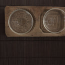 木彫双喜寿文月餅型