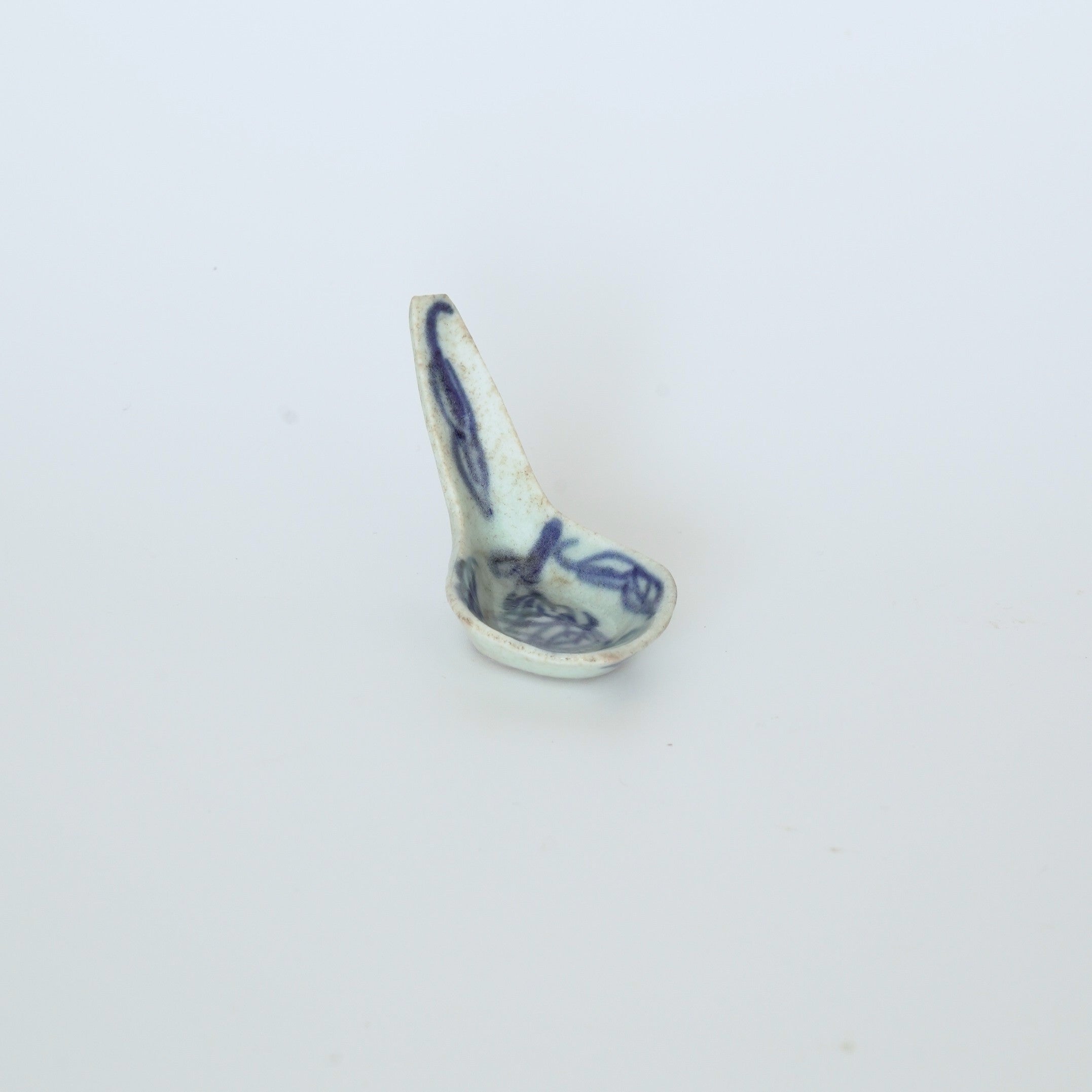 青花絡枝蓮文レンゲ③