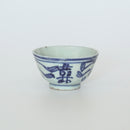 青花双喜文茶杯④
