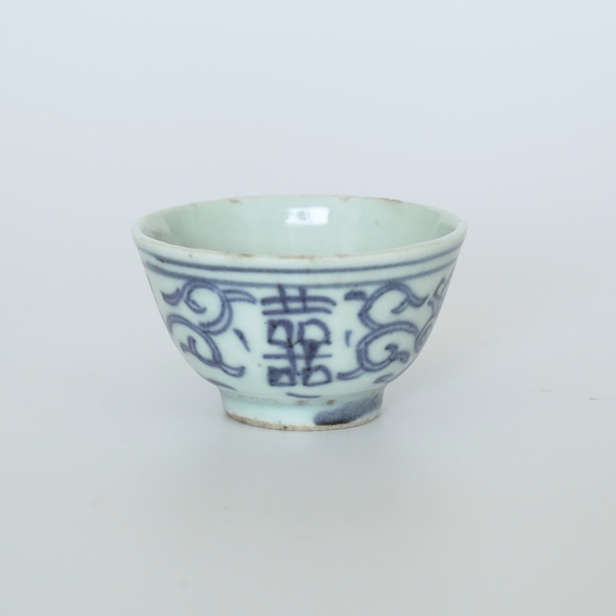 青花双喜文茶杯⑩