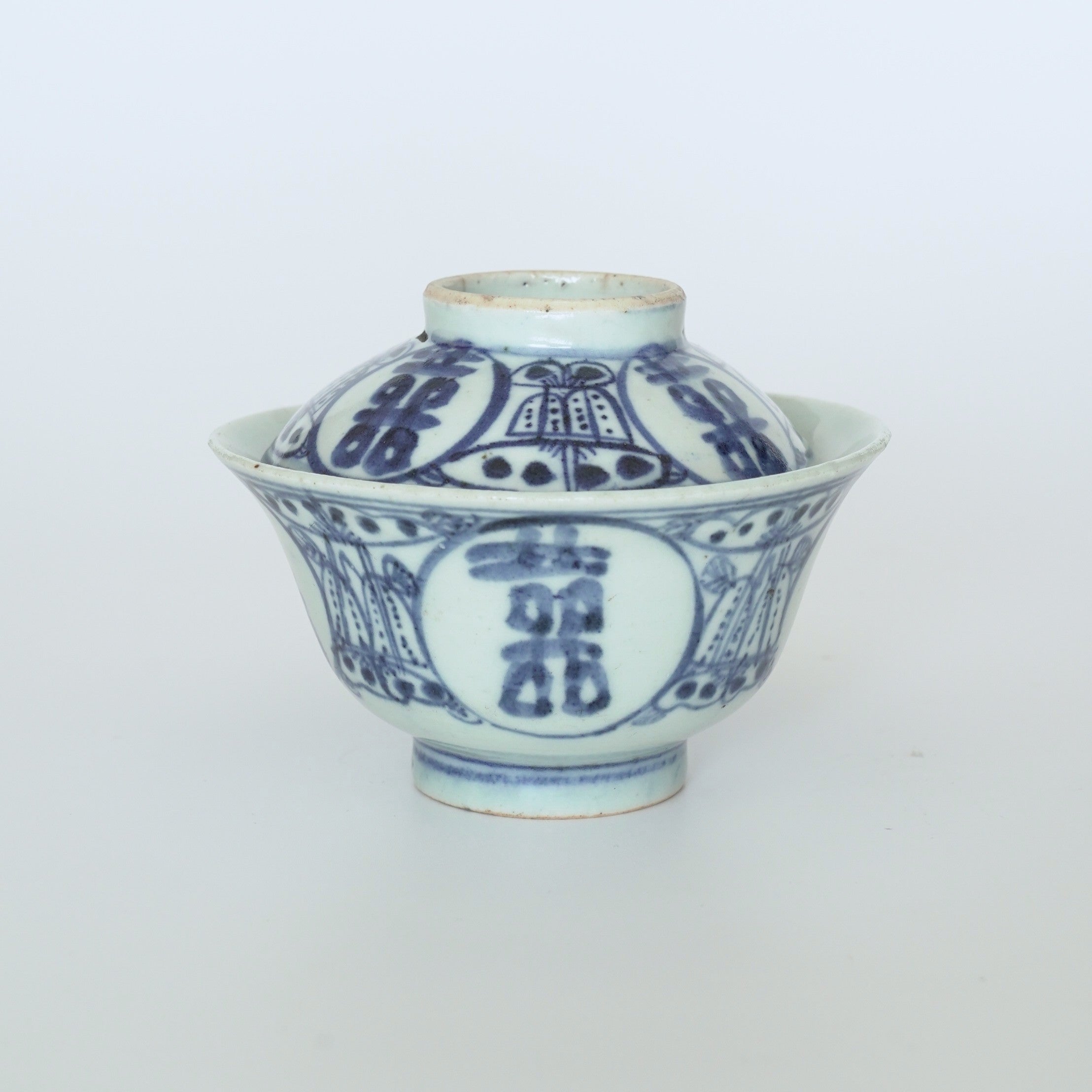 青花双喜文蓋碗⑥
