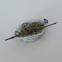 青花花卉文高台皿②小