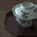 粉彩四季花文蓋碗③