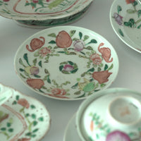 粉彩七宝三多文皿⑧