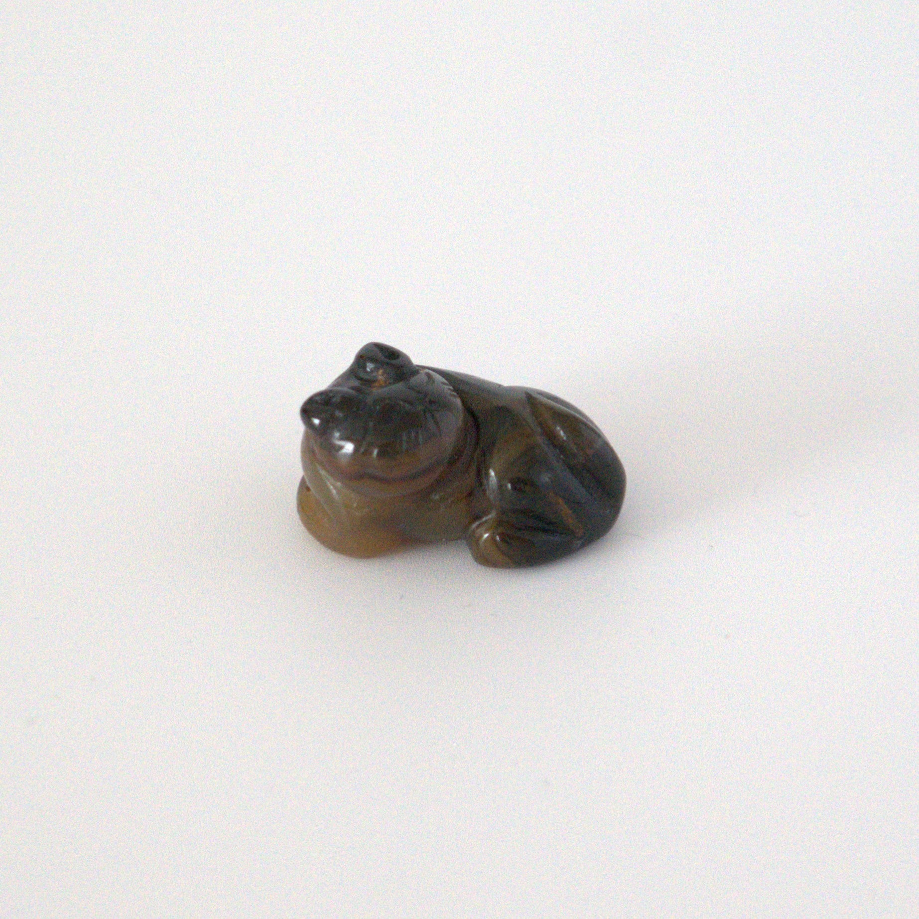 石製回頭猫茶枕 左②