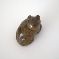 石製回頭猫茶枕 右①