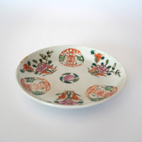 粉彩双喜桃花文皿