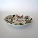 粉彩胡蝶花文皿・大