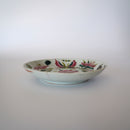 粉彩胡蝶花文皿・大