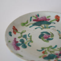 粉彩四季花文皿 ①
