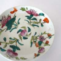 粉彩四季花文皿 ③