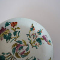 粉彩四季花文皿・大