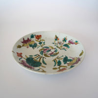 粉彩四季花文皿・大