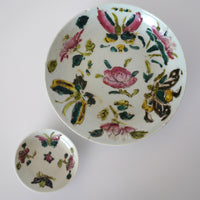 粉彩胡蝶花文豆皿