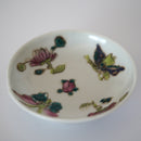 粉彩胡蝶花文豆皿