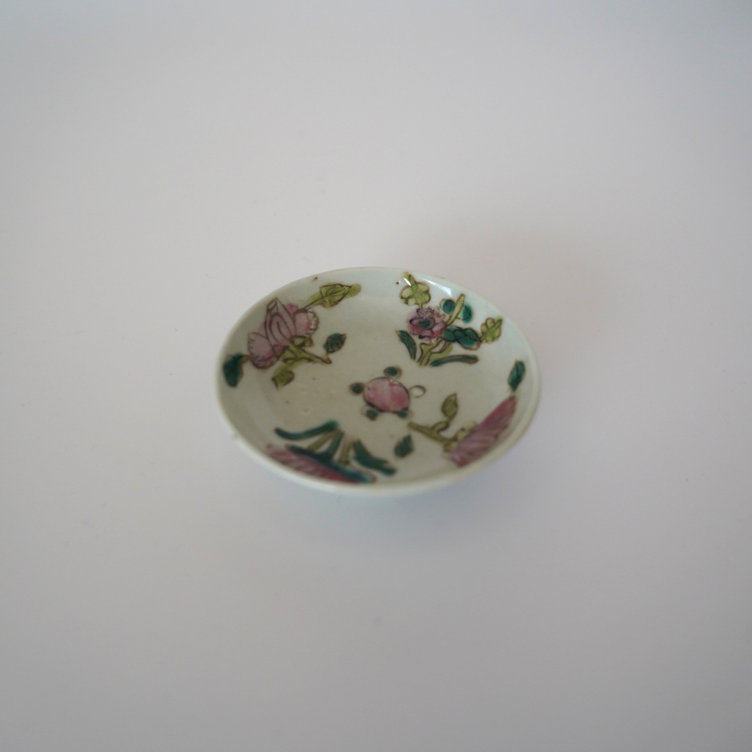 粉彩四季花文豆皿 ①