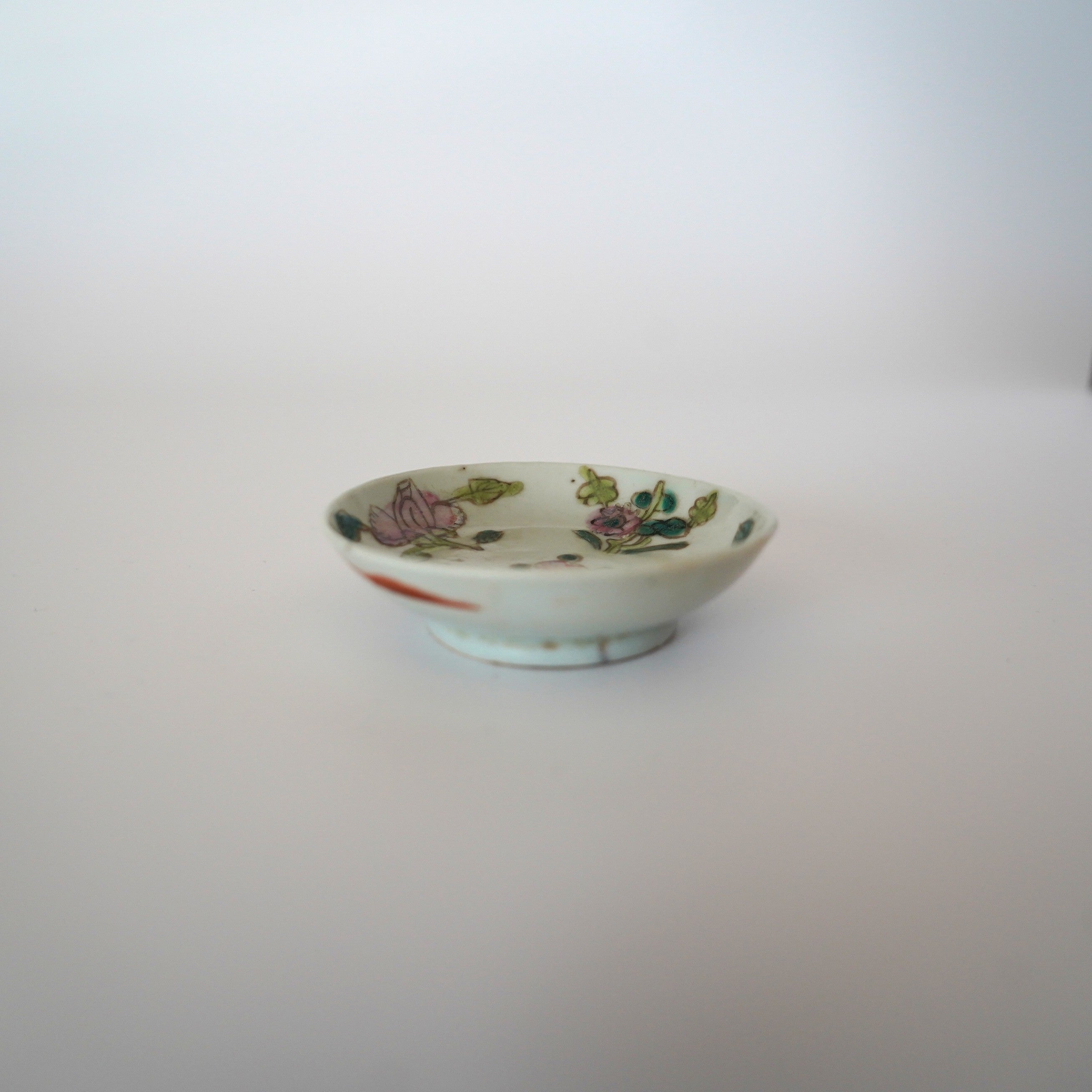 粉彩四季花文豆皿 ①