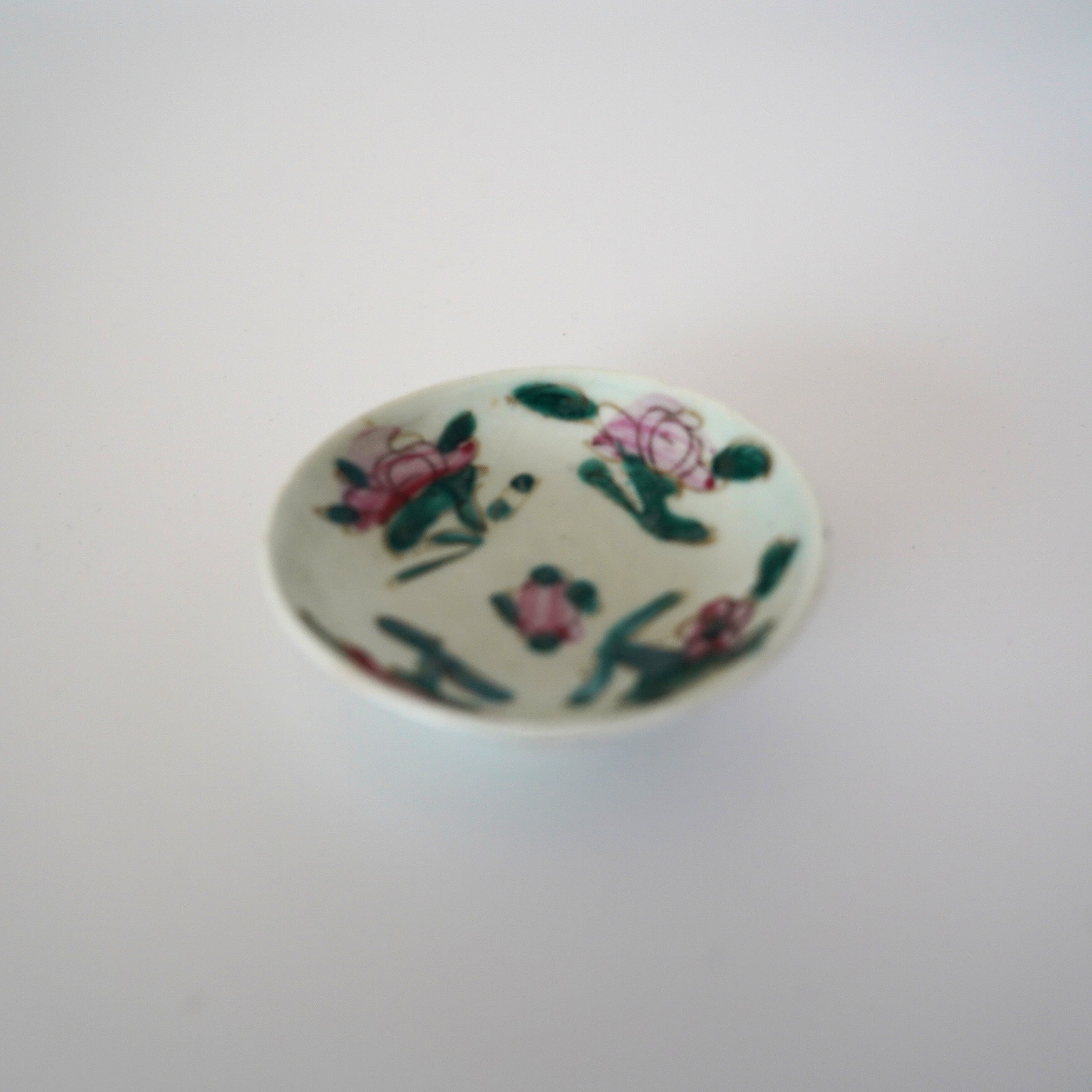 粉彩四季花文豆皿 ②