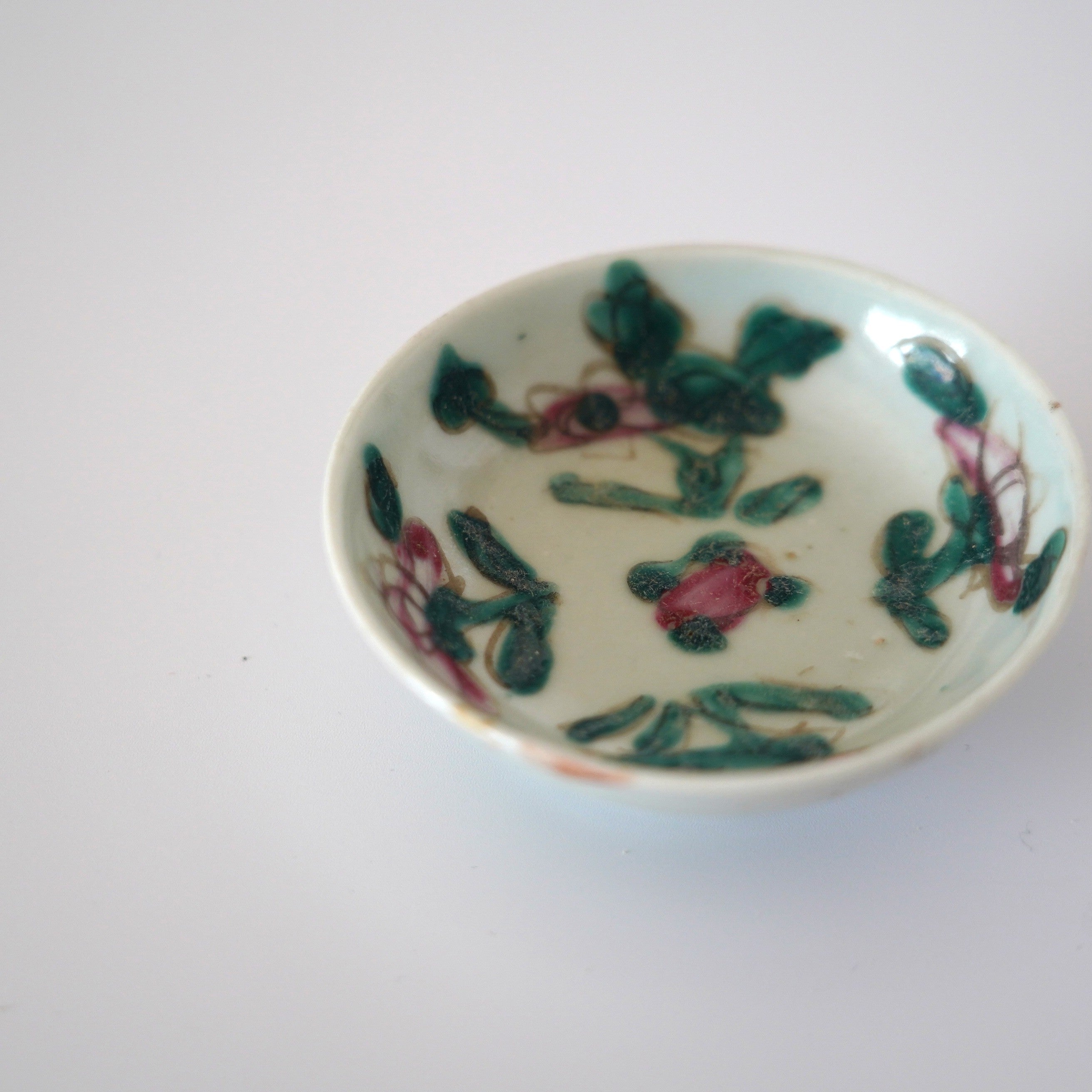 粉彩四季花文豆皿 ③