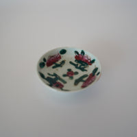 粉彩四季花文豆皿 ④