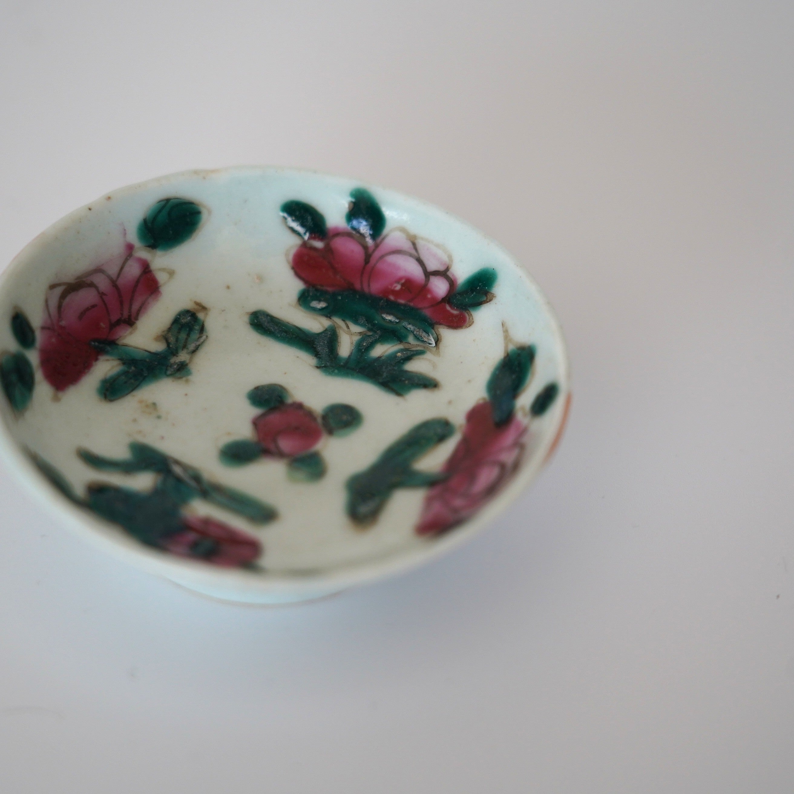 粉彩四季花文豆皿 ④