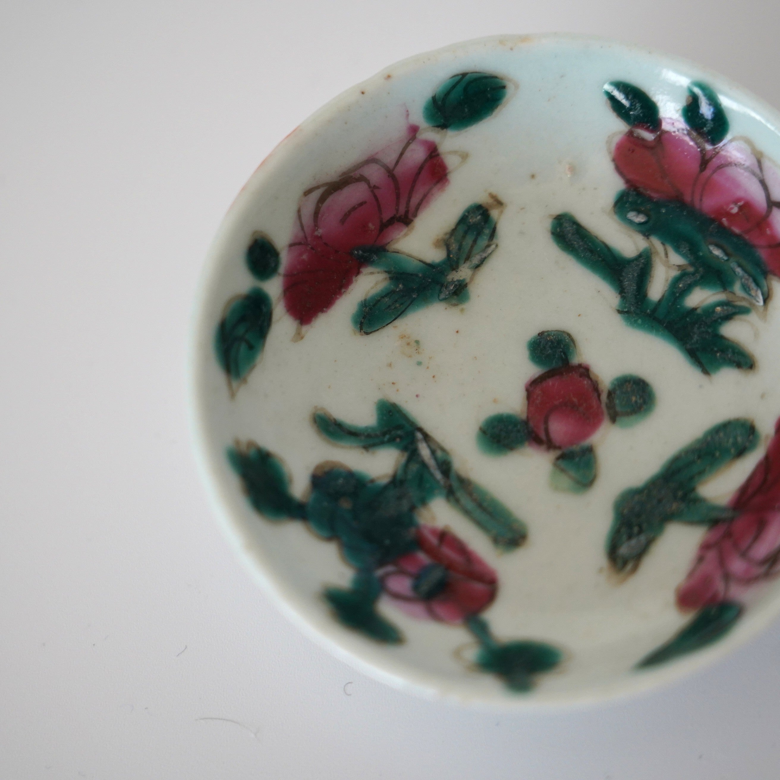 粉彩四季花文豆皿 ④