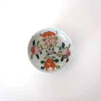 粉彩七宝三多文豆皿 ①