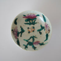 粉彩四季花文豆皿・蓮華セット