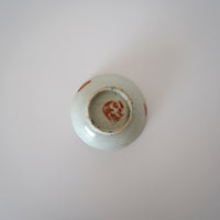 粉彩四季花文豆皿・蓮華セット