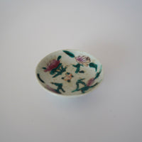 粉彩四季花文豆皿・蓮華セット