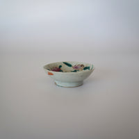 粉彩四季花文豆皿・蓮華セット