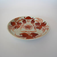 赤絵福寿三多文皿