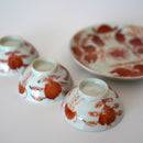 赤絵福寿三多文茶杯 ①