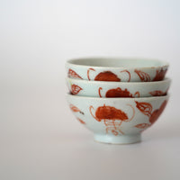 赤絵福寿三多文茶杯 ①