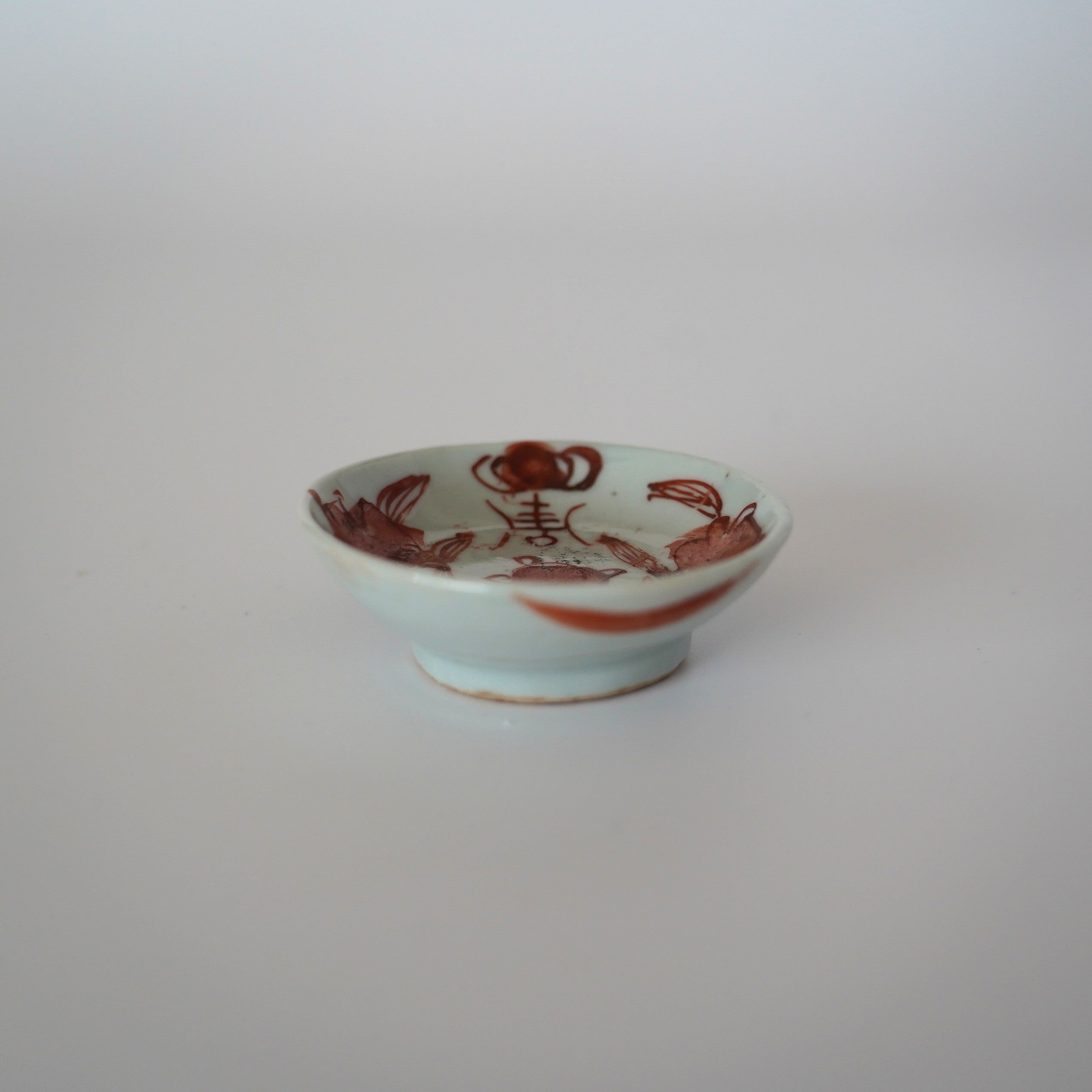 赤絵福寿三多文豆皿 ④