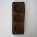 木彫三連双喜文月餅型大