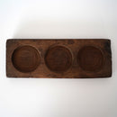 木彫三連双喜文月餅型大