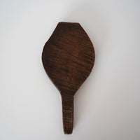 木彫円型双喜文月餅型大