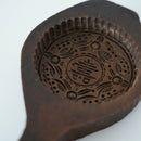 木彫円型寿文月餅型