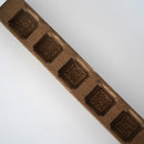 木彫五連草花文月餅型