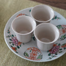 粉彩双喜桃花文皿