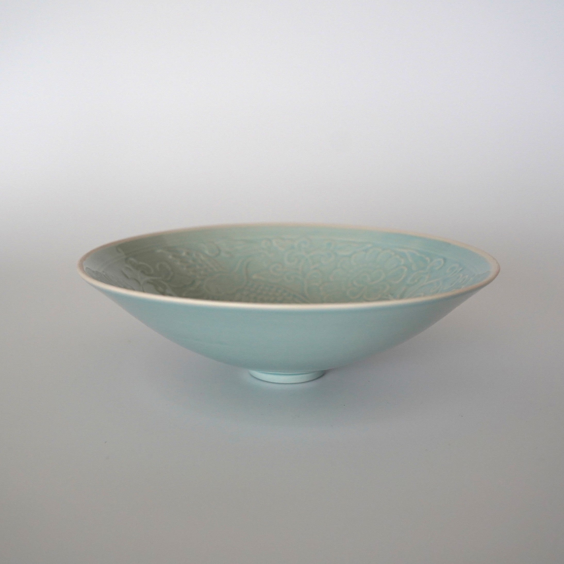 仿古印花鳳凰文壺承 ①淡