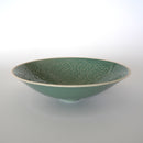 仿古印花鳳凰文壺承 ②緑