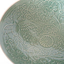 仿古印花鳳凰文壺承 ②緑