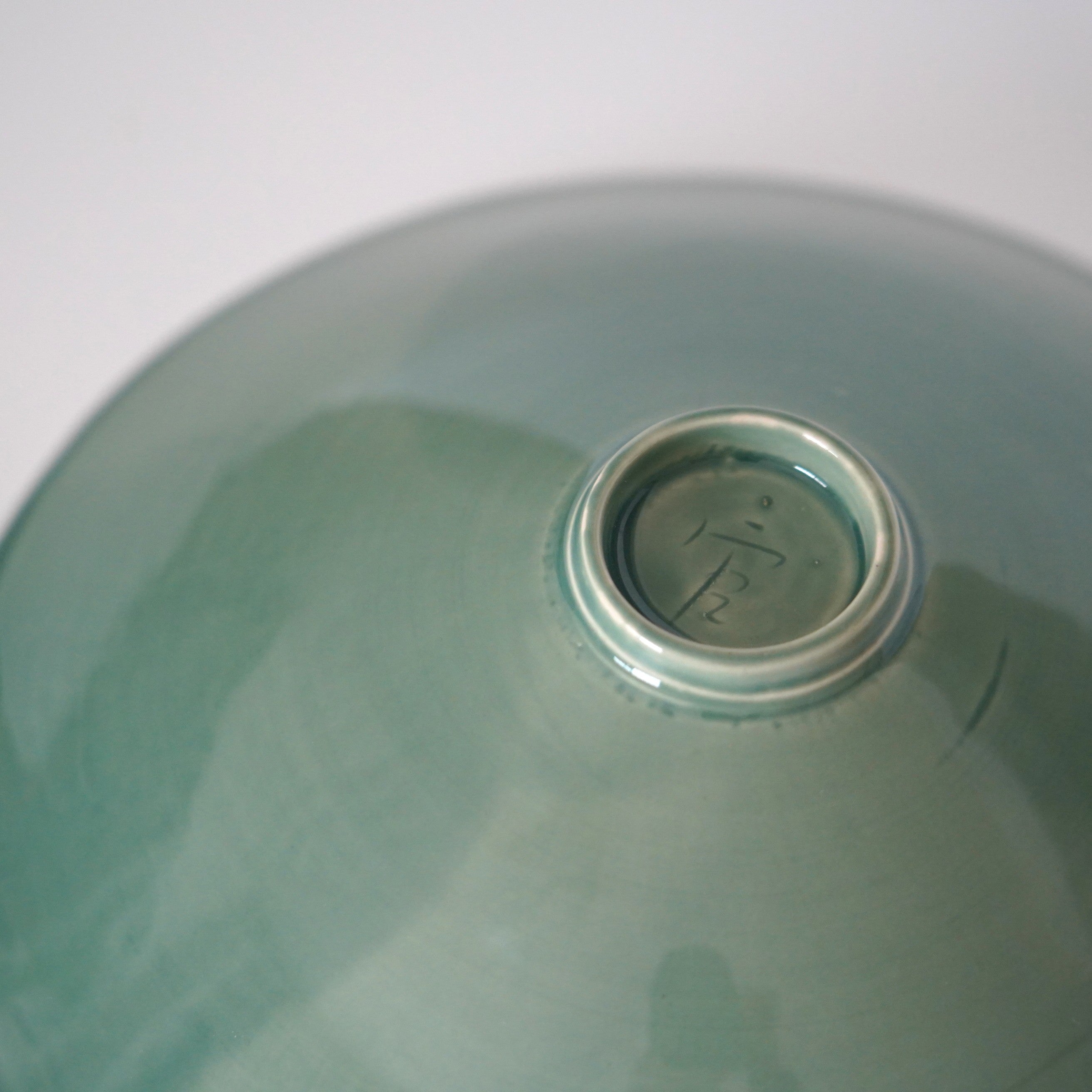 仿古印花鳳凰文壺承 ②緑