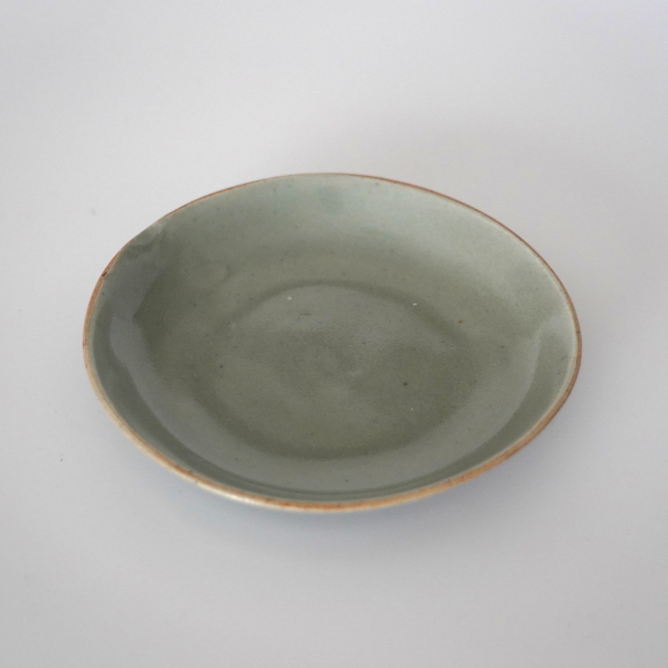 豆青青花款壺承 ④