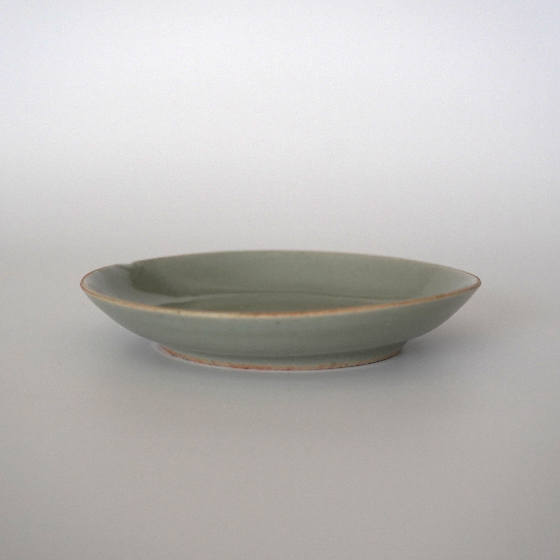 豆青青花款壺承 ④