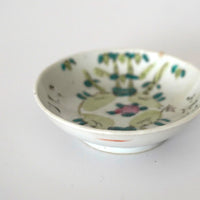 粉彩竹詩文豆皿