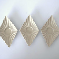 草木灰釉菱形茶托3枚セット