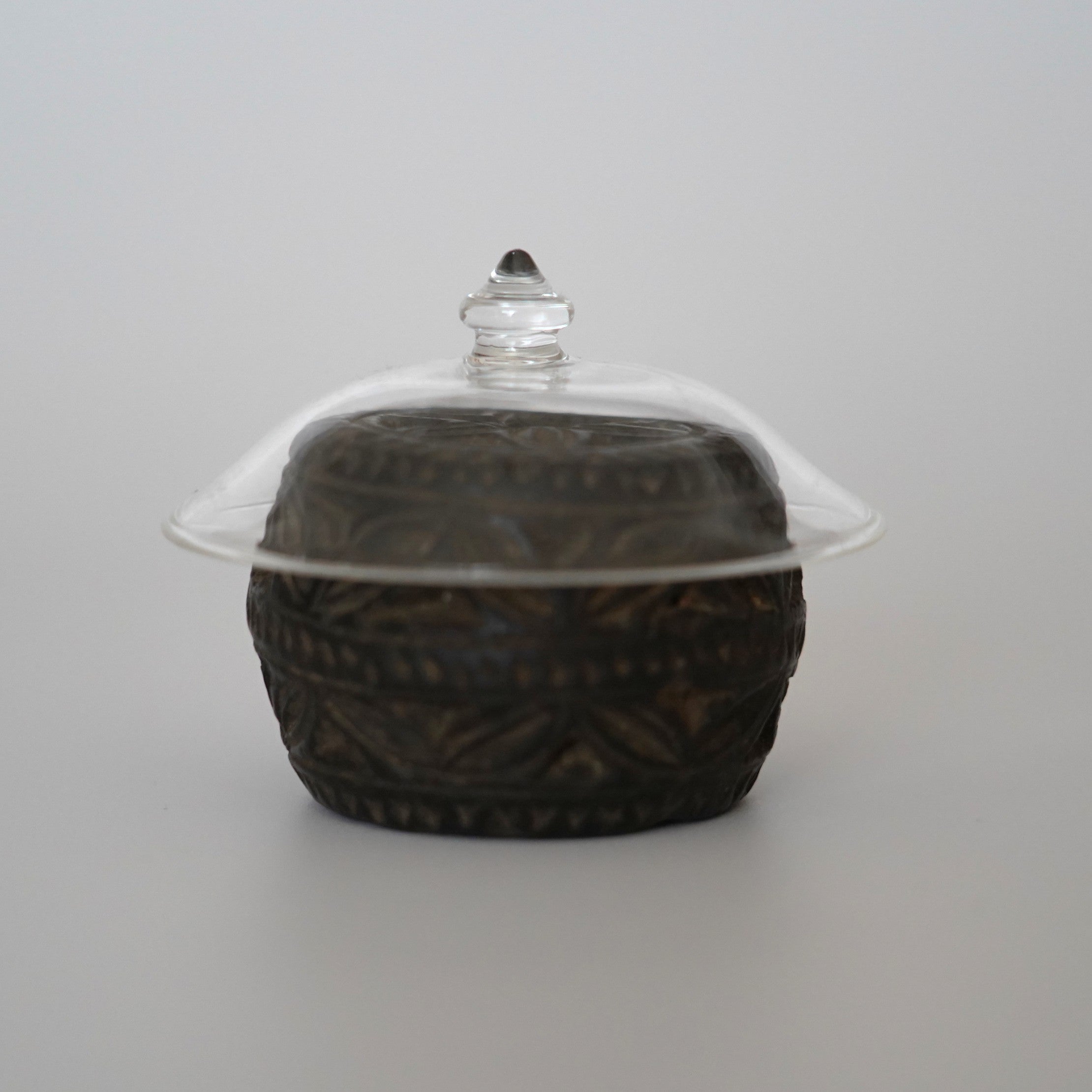 陶製七宝文蓋置 ③